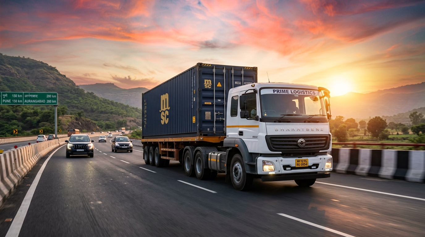 Lorry fleet background